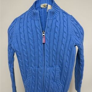 L.L. Bean Child’s Blue Zip-Up Sweater L 6X7